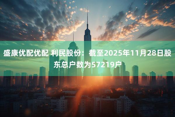 盛康优配优配 利民股份：截至2025年11月28日股东总户数为57219户