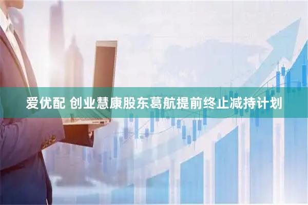 爱优配 创业慧康股东葛航提前终止减持计划